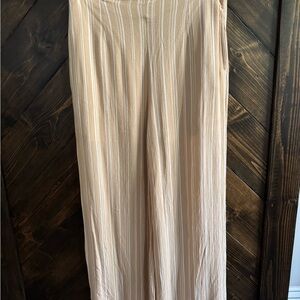 Cotton Candy LA Beige Striped Wide Leg Pant